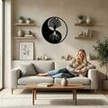 Decoratiune de perete, 5201, Metal, Dimensiune: 72 x 72 cm, Negru