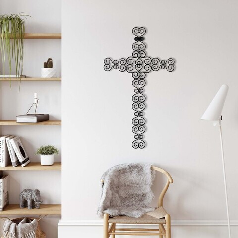 Decoratiune de perete, 5200, Metal, Dimensiune: 35 x 60 cm, Negru