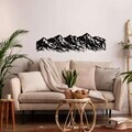 Decoratiune de perete, 5199, Metal, Dimensiune: 75 x 20 cm, Negru