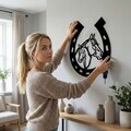 Decoratiune de perete, 5198, Metal, Dimensiune: 38 x 45 cm, Negru