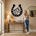 Decoratiune de perete, 5198, Metal, Dimensiune: 50 x 60 cm, Negru