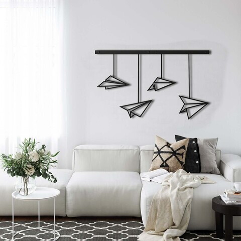 Decoratiune de perete, 5192, Metal, Dimensiune: 75 x 45 cm, Negru