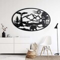 Decoratiune de perete, 5190, Metal, Dimensiune: 75 x 45 cm, Negru
