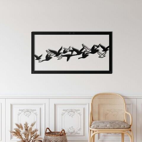 Decoratiune de perete, 5189, Metal, Dimensiune: 60 x 31 cm, Negru