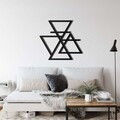 Decoratiune de perete, 5188, Metal, Dimensiune: 60 x 56 cm, Negru