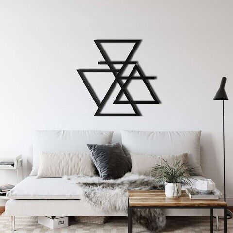 Decoratiune de perete, 5188, Metal, Dimensiuni: 75 x 70 cm, Negru