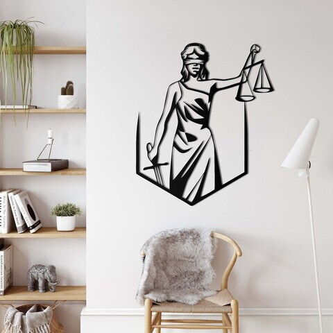 Decoratiune de perete, 5158, Metal, Dimensiuni: 63 x 75 cm, Negru