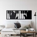 Decoratiune de perete, 5156, Metal, Dimensiune: 75 x 25 cm, Negru