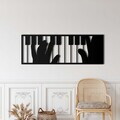 Decoratiune de perete, 5156, Metal, Dimensiune: 75 x 25 cm, Negru
