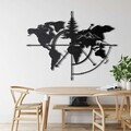 Decoratiune de perete, 5148, Metal, Dimensiuni: 98 x 75 cm, Negru