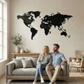 Decoratiune de perete, 5143, Metal, Dimensiuni: 101 x 53 cm, Negru