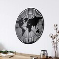 Decoratiune de perete, 5139, Metal, Dimensiune: 60 x 60 cm, Negru