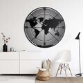 Decoratiune de perete, 5139, Metal, Dimensiuni: 71 x 71 cm, Negru