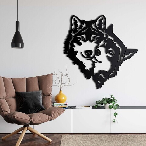 Decoratiune de perete, 5135, Metal, Dimensiune: 58 x 58 cm, Negru