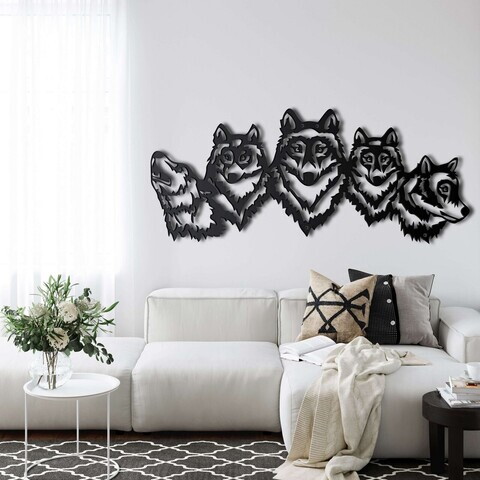 Decoratiune de perete, 5134, Metal, Dimensiuni: 76 x 31 cm, Negru