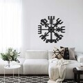 Decoratiune de perete, 5126, Metal, Dimensiune: 45 x 45 cm, Negru