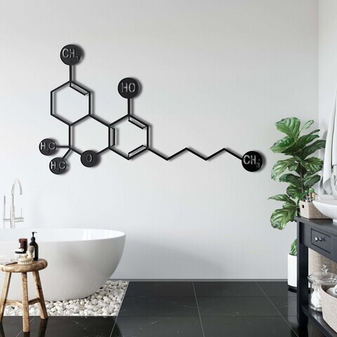 Decoratiune de perete, 5117, Metal, Dimensiune: 45 x 28 cm, Negru