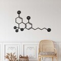 Decoratiune de perete, 5117, Metal, Dimensiune: 60 x 36 cm, Negru