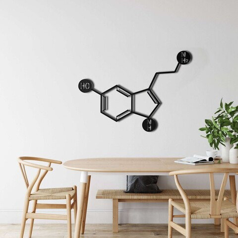 Decoratiune de perete, 5113, Metal, Dimensiune: 45 x 32 cm, Negru