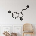 Decoratiune de perete, 5113, Metal, Dimensiuni: 75 x 53 cm, Negru