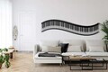 Decoratiune de perete, 5109, Metal, Dimensiune: 60 x 17 cm, Negru