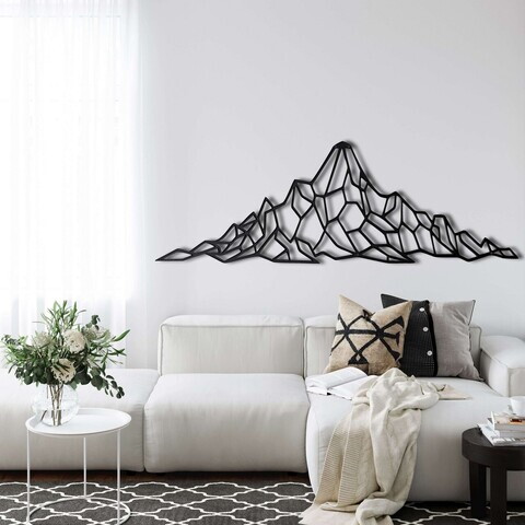 Decoratiune de perete, 5106, Metal, Dimensiune: 61 x 20 cm, Negru