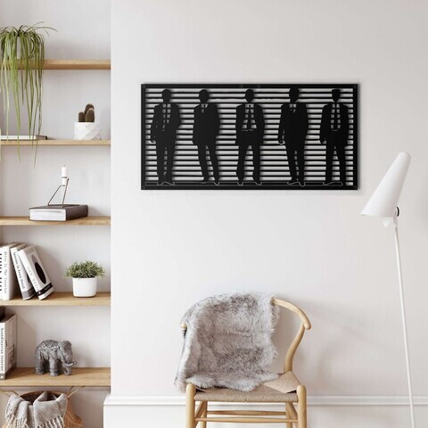 Decoratiune de perete, 5097, Metal, Dimensiuni: 61 x 31 cm, Negru