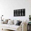 Decoratiune de perete, 5097, Metal, Dimensiune: 90 x 44 cm, Negru