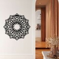 Decoratiune de perete, 5093, Metal, Dimensiune: 58 x 58 cm, Negru