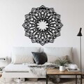 Decoratiune de perete, 5093, Metal, Dimensiuni: 71 x 71 cm, Negru