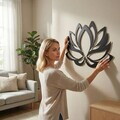 Decoratiune de perete, 5089, Metal, Dimensiuni: 46 x 31 cm, Negru