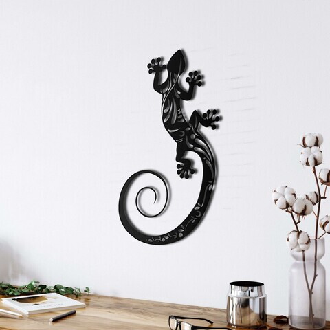 Decoratiune de perete, 5084, Metal, Dimensiuni: 46 x 75 cm, Negru