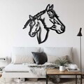 Decoratiune de perete, 5074, Metal, Dimensiune: 45 x 43 cm, Negru