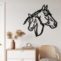 Decoratiune de perete, 5074, Metal, Dimensiune: 45 x 43 cm, Negru