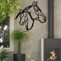 Decoratiune de perete, 5074, Metal, Dimensiune: 45 x 43 cm, Negru