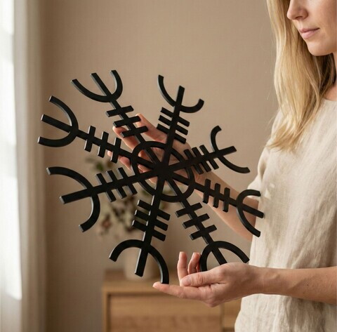 Decoratiune de perete, 5071, Metal, Dimensiune: 45 x 45 cm, Negru
