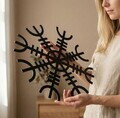 Decoratiune de perete, 5071, Metal, Dimensiune: 45 x 45 cm, Negru