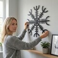 Decoratiune de perete, 5071, Metal, Dimensiune: 72 x 72 cm, Negru