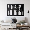 Decoratiune de perete, 5068, Metal, Dimensiuni: 46 x 31 cm, Negru