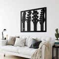 Decoratiune de perete, 5068, Metal, Dimensiuni: 46 x 31 cm, Negru