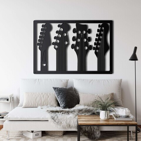 Decoratiune de perete, 5068, Metal, Dimensiuni: 61 x 41 cm, Negru