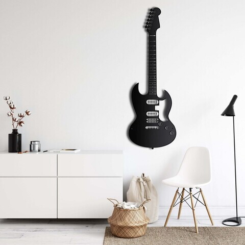 Decoratiune de perete, 5067, Metal, Dimensiune: 25 x 76 cm, Negru
