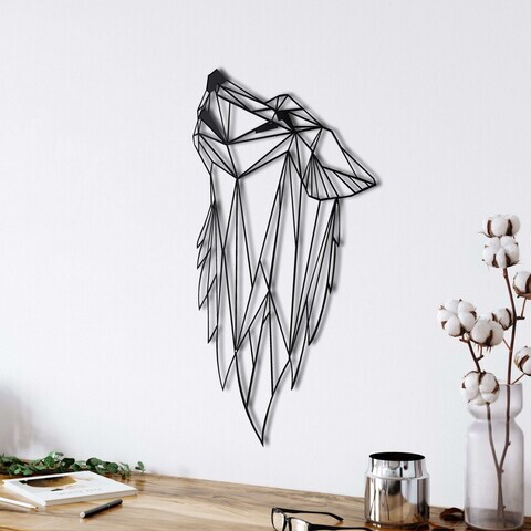 Decoratiune de perete, 5065, Metal, Dimensiune: 28 x 46 cm, Negru