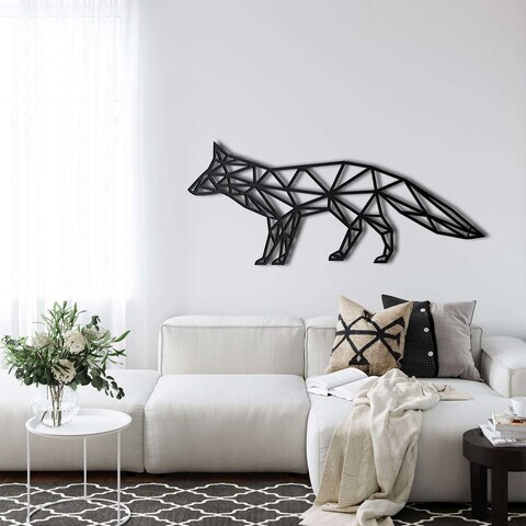 Decoratiune de perete, 5061, Metal, Dimensiune: 60 x 25 cm, Negru