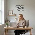 Decoratiune de perete, 5059, Metal, Dimensiuni: 90 x 56 cm, Negru