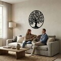 Decoratiune de perete, 5056, Metal, Dimensiune: 45 x 45 cm, Negru