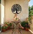 Decoratiune de perete, 5056, Metal, Dimensiune: 45 x 45 cm, Negru