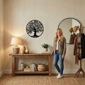 Decoratiune de perete, 5056, Metal, Dimensiune: 45 x 45 cm, Negru