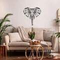 Decoratiune de perete, 5052, Metal, Dimensiune: 58 x 61 cm, Negru