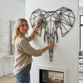 Decoratiune de perete, 5052, Metal, Dimensiune: 58 x 61 cm, Negru